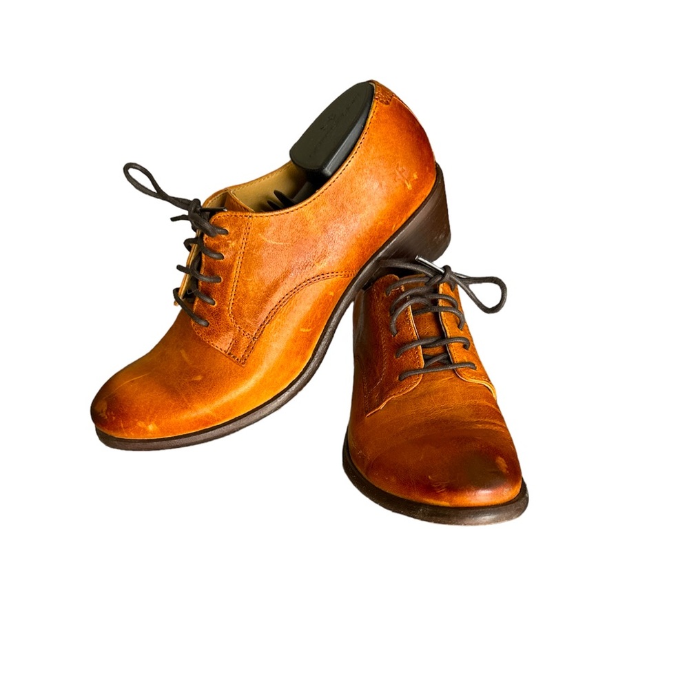 FRYE Women’s Carson Oxford Tie Up Shoes, Sz 11, Cognac, NWOT